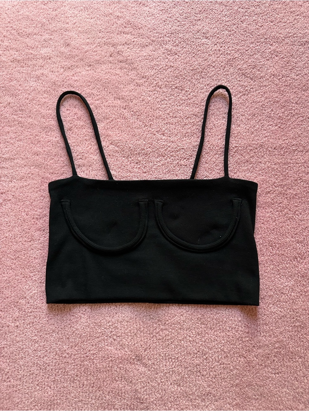 Iamkoko.la Black Underwire Cup Cami Crop Top